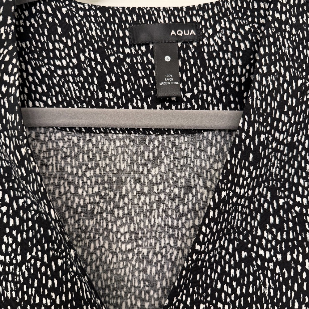 Aqua Black and White Patterned Jumpsuit - Picture 3 of 7